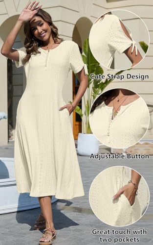 Robe d'été avec poches fluide et légère pour un style chic