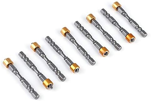 10PCS 65mm Screwdriver Bits Set Hex Shank Magnetic Anti-Slip for Plasterboard Drywall Screws Chrome Vanadium Steel Aluminum