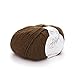 Produktbild ggh Baby Alpaka Natur - 100% Baby Alpaka Wolle ungefärbt - 50g Wolle zum Stricken oder Häkeln geeignet - Farbe 005 - Kakaobraun