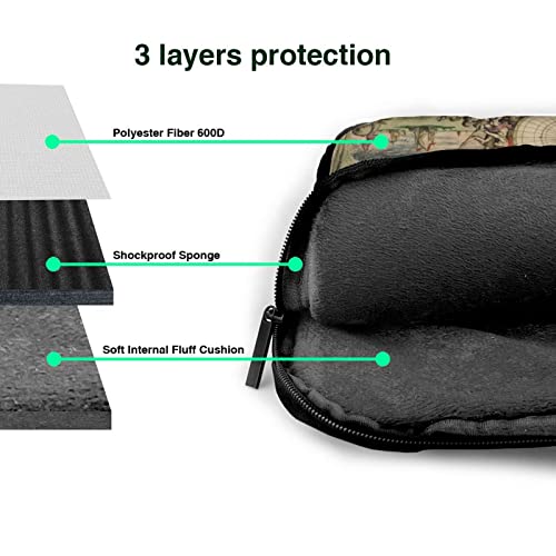 Bolso Vintage para Laptop con mapa mundial impreso miniatura 6
