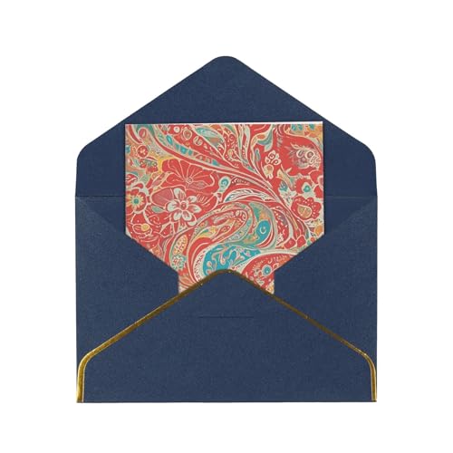 ZHSGNMHH Nature Inspired Colorful Greeting Cards With Envelopes For Wedding Birthday Valentine'S Day Invitations Parties