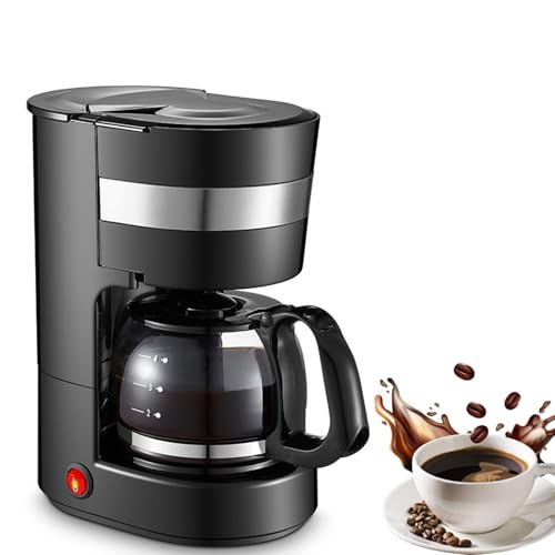 600W Mini Coffee Machine, Fully Automatic Tea Maker with Insulation Function Above 50℃, Anti-drip Device, High-density Filter for Home and Office Use