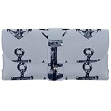 Funda de piel sintética con patrón de ancla de barco