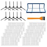 Garbage fighter Vacuum Filter Kit Replacement for Robotic Vacuum ILIFE V3 V3S V5 V5s Pro Robot Vacuum Cleaner, 10 Filters and 10 Side Brushes and 1 Primary Filter and 1 Cleaning Brush(Pack of 21)