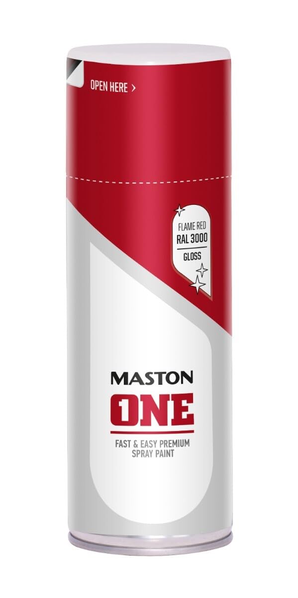 Maston Spray Paint ONE – Gloss Flame Red RAL3000 400ml