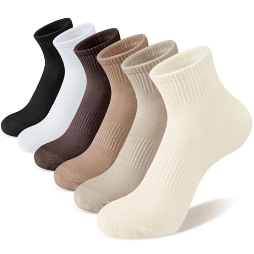 COZYOFFI Cotton Ankle Socks Women