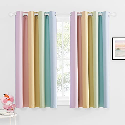 NICETOWN Rainbow Curtains for Kids Rooms