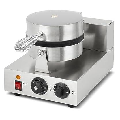 VERTES Waffeleisen, Hörncheneisen für Eiswaffeln, 24 Stück pro Std., Kegel inkl., regelbar 0°-300°C, Timer, teflonbeschichtet, Gusseisen Hörnchenautomat Edelstahlgehäuse, Hörnchen Waffle Maker 1000 W – Bild 3