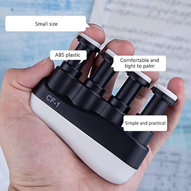 Finger Strengthener 4 Tension Adjustable Hand Grip Exerciser Ergonomic Trainer For Guitar Piano Training