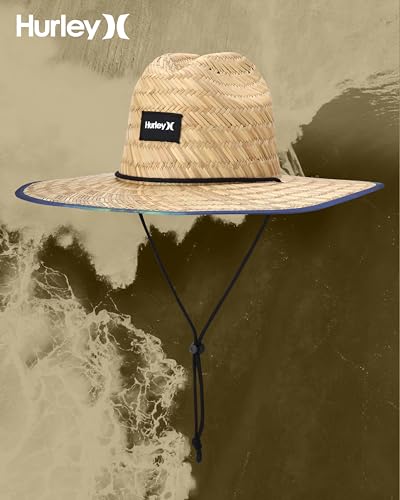 Image of Hurley Men's Straw Hat - Bayside Lifeguard Straw Sun Hat