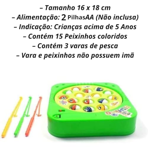 Brinquedo Jogo Pega Peixe Pesca Maluca Pescaria Infantil Criança Adulto Diversão MIURI