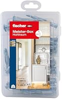 fischer Meister-Box Hohlraum, 50-teiliges Dübel- und Schraubenset, 10 mm Durchmesser, 37-65 mm Länge, für Heimwerker und Profis, optimal für Gipskartonplatten einfach und doppelt beplankt – Ansicht 2
