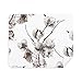 White Flowers Drawing Art Cleaning Cloth Screen Cleaner 2pcs Suede Fabric