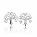 Sterling Silver Celtic Tree of life Triquetra Stud Earrings - 13mm