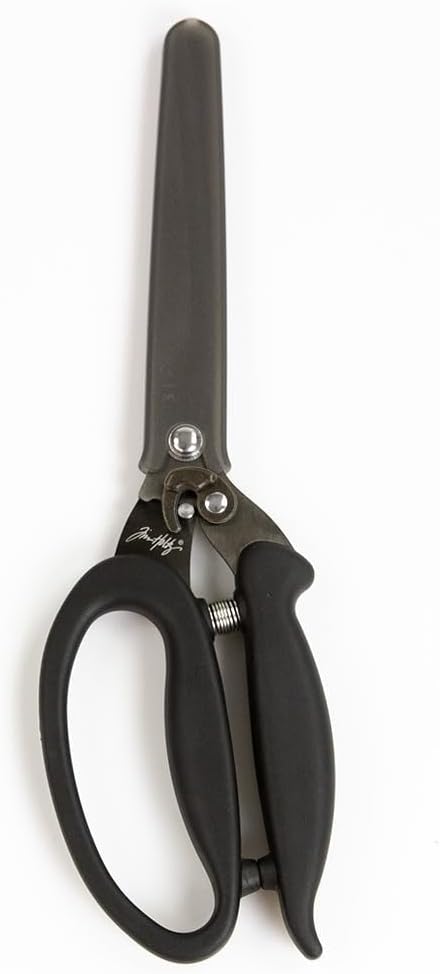 Tonic Studios Tim Holtz Recoil Scissors - Titanium Coated, Double-Beveled Blades, Black (9.5'')