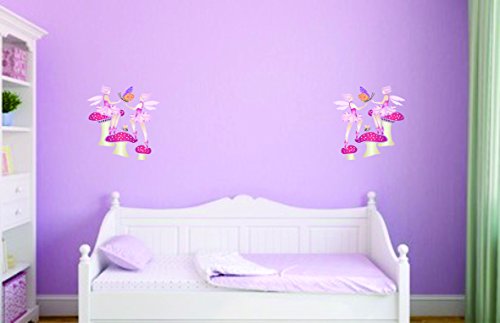 Toadstool Fairies Stencil - 25.5 x 26.5cm - Reusable Fairy Elf Faerie Magic Wall Stencil Template - Image 2