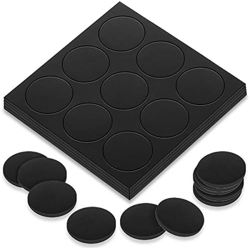 Miniatura 4 de Weewooday 72 imanes redondos de ferrita de cerámica para nevera con respaldo adhesivo y gemas de vidrio transparente para bricolaje, cabujones para