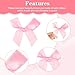 AOZUO Mini Satin Ribbon Bows (100pcs), 2.75in Pre-Tied Twist Ties for Gift Wrapping & Decorations - Perfect for Weddings, Parties, Christmas, Baby Showers (Pink)