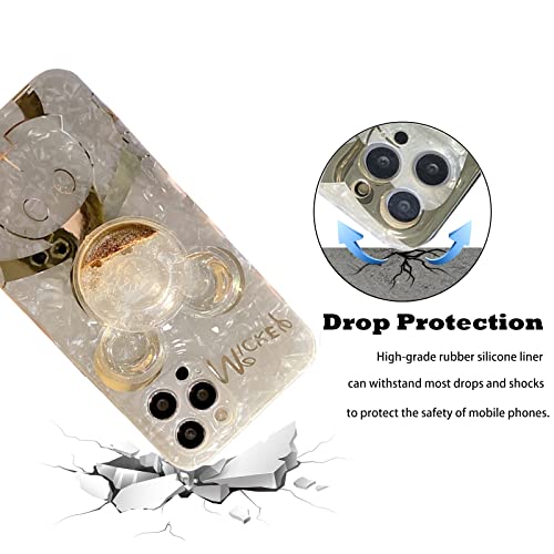 Hosiss Cartoon Case for iPhone 12 Pro 6.1'' with HD Screen Protector, Mickey Mouse with Quicksand Cell Phone Holder Strap Soft TPU Shockproof Protective for Girls Women by Hosiss - Used condition - Image 3
