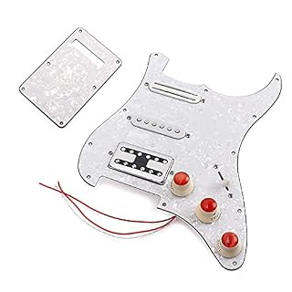 Alnicov Pickguard 3 plis SSH pré-câblé avec plaque anti-rayures, bobine simple Alnico 5 et micro Humbucker magnétique… - Les Beatles, Paul McCartney, John Lennon, RIngo Starr, George Harrison Alnicov Pickguard 3 plis SSH pré-câblé avec plaque anti-rayures, bobine simple Alnico 5 et micro Humbucker magnétique… – Image 5