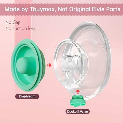 TB Tbuymax 4pc Diafragma y 8pc Válvulas Compatibles para Bomba de Leche Elvie Stride miniatura 3