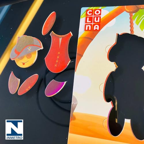 Jogo infantil Forca Tabuleiro Pirata, Educativo e Divertido para Brincar com Amigos e Família- Colun