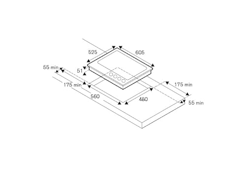 PIANO COTTURA LA GERMANIA P604LAGGN, 4 zone cottura, 60,5 cm x 52,5 - 2