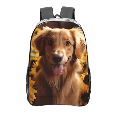 Sac à dos transparent grand format en PVC pour travail voyage et festival avec motif
