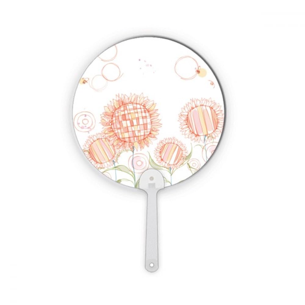 Éventail rond plastique fleur de tournesol Hybee objet déco bohème maison