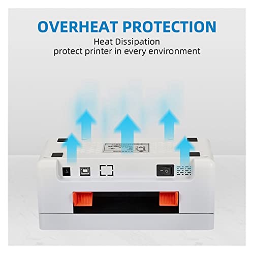 Image of Thermal Shipping Label Printer 4x6 Commercial Direct Thermal Label Maker Compatible with Shopify Support Multiple Systems(USB)