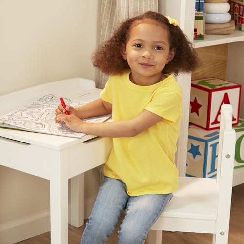 Melissa & Doug Wooden Child's Lift-Top Desk & Chair - White Play Desk and Chair Set for Toddlers and Kids Ages 3+ - image 7