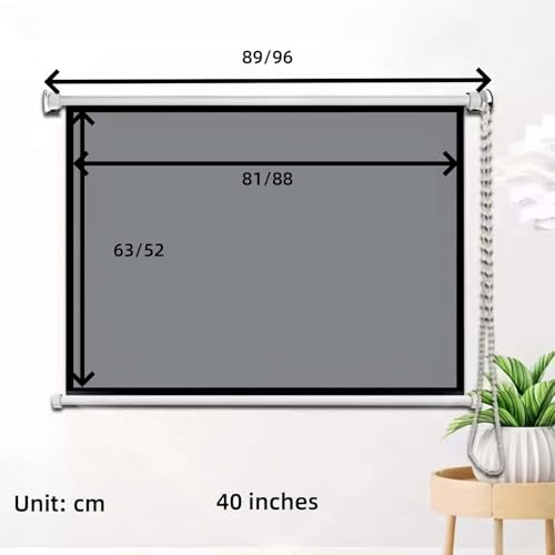 Pantalla de proyector manual retráctil 40 pulgadas miniatura 2