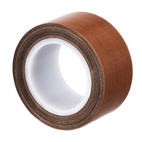 QWORK® 30mm x 10M Klebeband Teflonband - PTFE Glasgewebeband Hitzebeständig 300°C - 0,13 mm Dicke