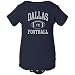 Dallas Classic Football Arch - American Football Team Sports Infant Creeper - Newborn - Navy
