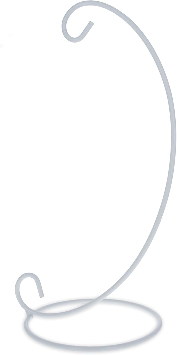 White Metal Round Base Ornament Stand Display Holder 9