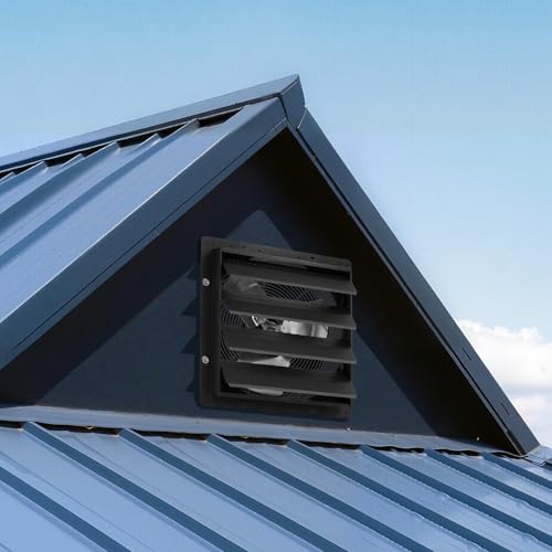 VEVOR 16 inch Exhaust Fan, Wall Mounted Attic Fan with Variable Speed, Temperature & Humidity Controller, 3000 CFM, Automatic Shutter by VEVOR - Used condition - Image 2