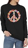 Dieses bunte Peace Flower Power Shirt mit einem sommerlichen Blumen Look für die nächste Veranstaltung oder Party. Perfektes Hippie Geschenk für Liebhaber und Friedenszeichenliebhaber.