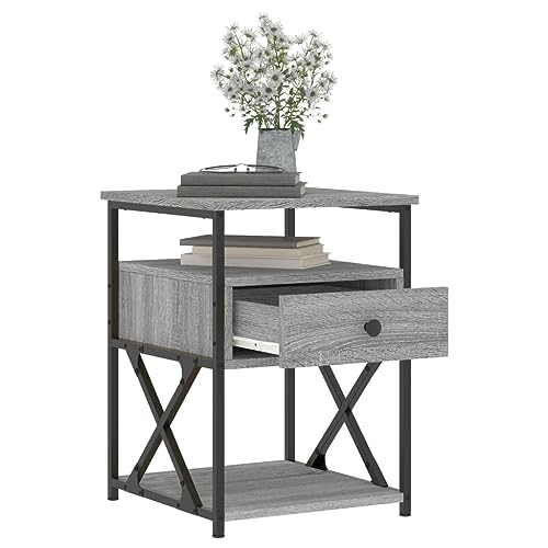 Table d'appoint stable avec pieds réglables et rangement ouvert