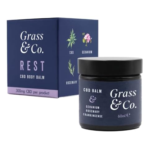 Grass & Co. REST 300mg Fast-Absorbing CBD Muscle Balm with Frankincense, Rosemary and Geranium Cover