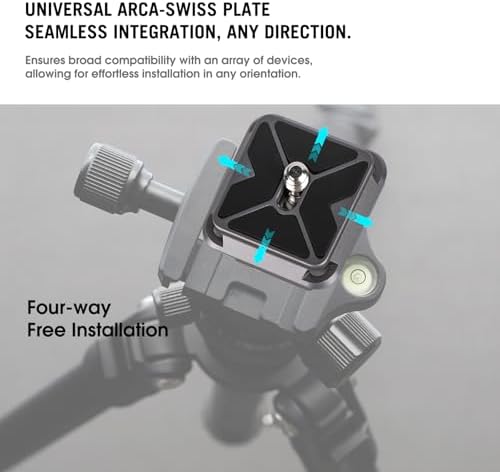 cametv Camera Clip Backpack Clip with Quick Release Plate, Aluminum Backpack Strap Camera Mount Holder with QR Clamp System for Canon, Sony, Nikon, Fuji, DSLR, Action Camera (68001) (Silver)