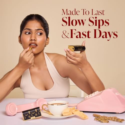 Image of LoveChild Masaba inchThe Batua inch Lipstick, Chai Khari (Nude Brown) Rich Satin Finish Lipstick with Built-in Mirror, Hydrating, Nourishing Formula with Jojoba Oil, 4g