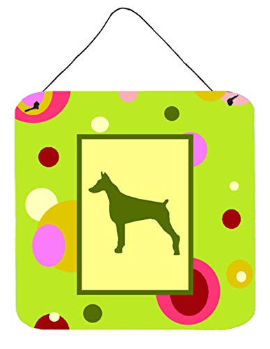 Caroline's Treasures CK1077DS66 Doberman Wall or Door Hanging Prints Aluminum Metal Sign Kitchen Wall Bar Bathroom Plaque Home Decor, 6x6, Multicolor