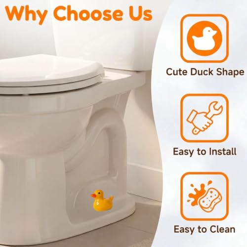 Ceramic Toilet Bolt Covers,Toilet Bolt Covers Decorative,Toilet Screw Cover Caps (Orange Duck) by Bnrkmeb - Used condition - Image 8