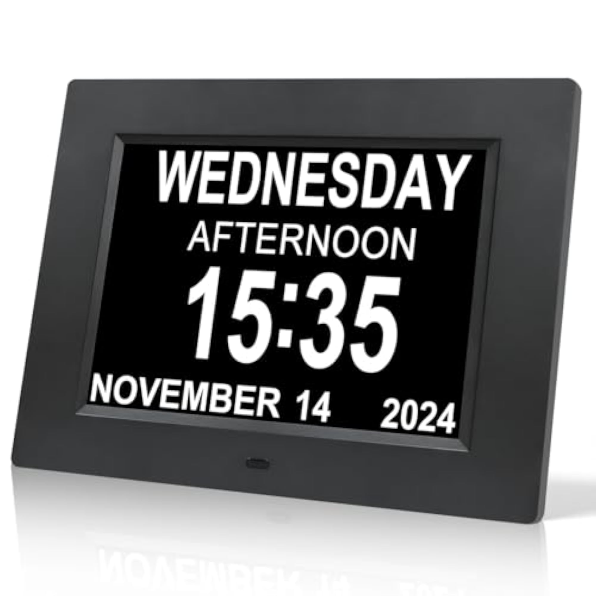 8 Inch Digital Day Calendar Clock with Alarm Reminders