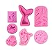 7 Pack stampo silicone conchiglie,Mermaid Tail Mold,Seashell Stampo,stampo silicone conchiglie,Fondant Silicone Mold ,Decorazione Torta al Cioccolato Stampi