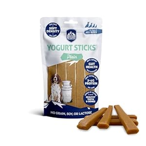 Himalayan Dog Chew Yogurt Sticks, Plain Flavored, Dog Treats With Prebiotics, Probiotics & Protein, Digestive Support, Lactose & Gluten Free, Natural Dog Treat for All Breeds, Made in America, 5 Count