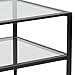 Flash Furniture Newport Collection Glass End Table with Black Metal Frame