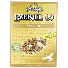 Food For Life Ezekiel 49 Organic Sprouted Grain Cereal, Almond, 16-Ounce Boxes