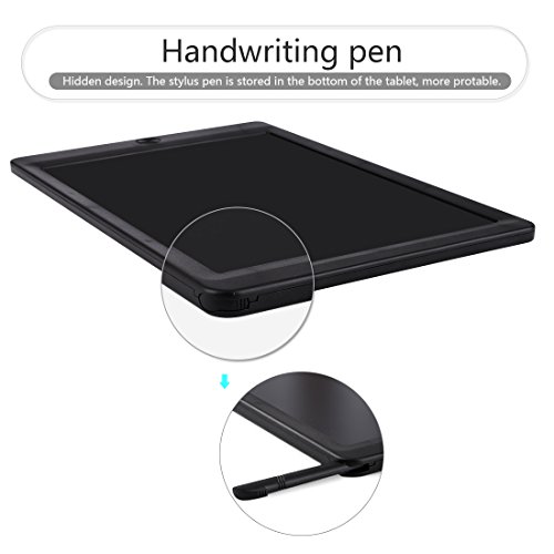 10 Inch LCD Writing Tablet - Portable Electronic Writing Drawing Board Doodle Pads, Digital Handwriting Notepad with Stylus for Kids & Adults at School, Home and Office (Black)