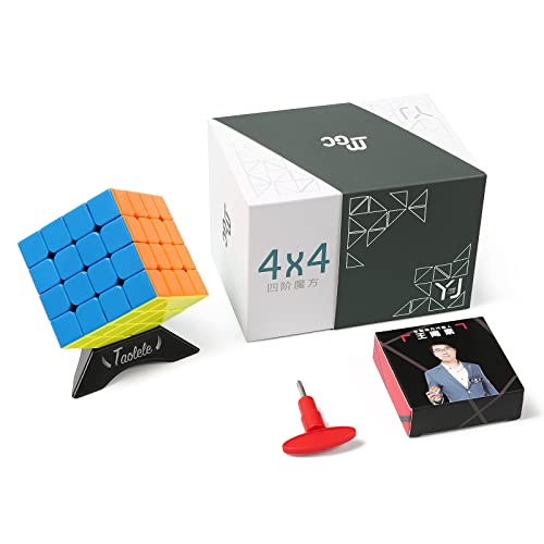 Speed Cube, YJ MGC 4x4 Magic Cube Profession Magnétique Rapide Cube sans Autocollant Tourne Plus Rapidement 3D Puzzle Jouets pour Passionnés de Speed ​​Cube